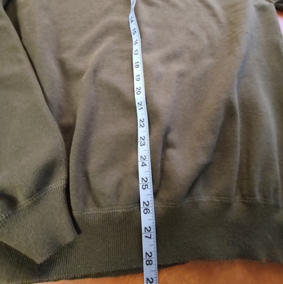 Woolrich Quarter zip pullover sweater. Dark olive green. Size XL. - Picture 4 of 8